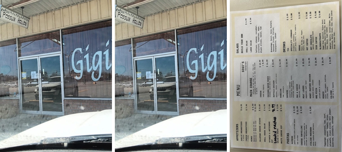 Gigi's Restaurant Menu