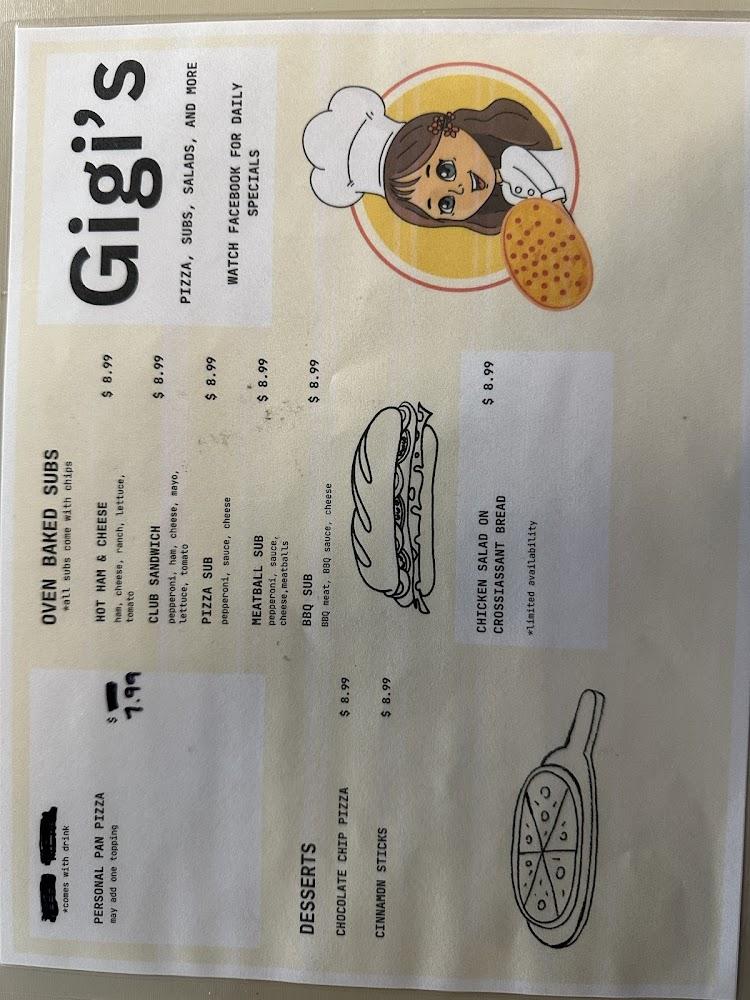 Gigi's Restaurant Menu image 2